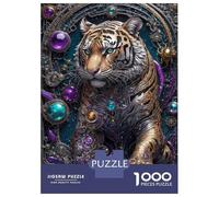 Puzzles De 1000 Pièces pour Adultes Et Adolescents Golden Technology Tiger Casse-tête, Jeu De Réflexion, Décoration Intérieure, Idéal comme Cadeau 70x50cm/1000pcs