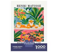 Puzzles De 1000 Pièces pour Adultes Et Adolescents Henri Matisse Foxes in Bathtub Art Print Casse-tête, Jeu De Réflexion, Décoration Intérieure, Idéal comme Cadeau 52x38cm/1000pcs