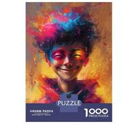 Puzzles De 1000 Pièces pour Adultes Et Adolescents Joyful Portrait Puzzle Jeux Amusants Défi Difficile Interaction Parent-Enfant 52x38cm/1000pcs