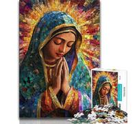 Puzzles de 1000 pièces pour Adultes et Adolescents Les Puzzles Notre-Dame de Guadalupe en prière sont idéaux comme Cadeaux pour Toute la Famille Convient pour et 14 75x50cm