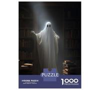 Puzzles De 1000 Pièces pour Adultes Et Adolescents Library Ghost Puzzle Jeux Amusants Défi Difficile Interaction Parent-Enfant 52x38cm/1000pcs