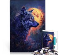Puzzles de 1000 pièces pour Adultes et Adolescents Loup-Garou de la Pleine Lune Fait de Papier,pour Les 14 Ans et Plus Jeux en Famille Super Cadeau。Taille:26x38cm/10.24x14.96pouce
