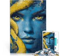 Puzzles de 1000 pièces pour Adultes et Adolescents Méduse avec des Serpents Fait de Bois pour Les 14 Ans et Plus Jeu intellectuel Cadeau Amusant en Famille。Taille:50x75cm/19.68x29.52pouce