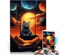 Puzzles de 1000 pièces pour Adultes et Adolescents Planète des Chatons Fabriqué en Carton Convient aux 14 Ans et Plus Défi Difficile pour soulager Le Stress Cadeau pour Les Anniversaires。