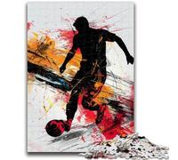 Puzzles de 1000 pièces pour Adultes et Adolescents Puzzles de Football colorés pour Adolescents, Passe-Temps de Vacances avec Affiche et fiche de Questions-réponses Assorties (26x38cm)
