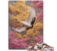 Puzzles de 1000 pièces pour Adultes et Adolescents Puzzles de Grue à Couronne Rouge de Style Chinois, idéaux comme Cadeaux pour Toute la Famille Convient pour et 14 38x26cm