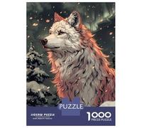 Puzzles De 1000 Pièces pour Adultes Et Adolescents White Wolf in Snowy Forest Puzzles pour Adolescents, Jeux De Société, Cadeaux pour Femmes, Idéal comme Cadeau 70x50cm/1000pcs
