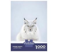 Puzzles De 1000 Pièces pour Adultes Et Adolescents Wild Snow Lynx Spirit Cat Puzzles pour Adolescents, Jeux De Société, Cadeaux pour Femmes, Idéal comme Cadeau 52x38cm/1000pcs