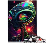 Puzzles de 1000 pièces pour Adultes et Enfants, Peinture en Bois Extraterrestre, 19,7x29,5 Pouces