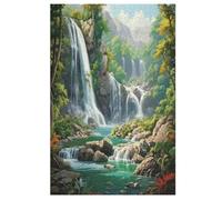 Puzzles de 1000 Pièces pour Adultes et Enfants, Puzzle de Cascade pour Adults, Puzzle en Bois, Cadeaux pour Adults (78x53cm) - PAZZK