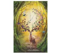 Puzzles De 1000 Pièces pour Adultes Et Enfants, Puzzle De cerf pour Adultes, Puzzle en Bois, Cadeaux pour Adultes （78×53cm）