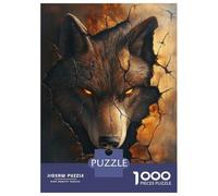 Puzzles De 1000 Pièces pour Adultes Eyes of Eternity Wolf Puzzles pour Adultes, Jeu Familial, Cadeaux pour Femmes, Cadeaux Uniques pour Anniversaire Et Noël 52x38cm/1000pcs