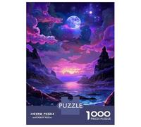 Puzzles De 1000 Pièces pour Adultes Fantasy Moonlit Ocean Scene Puzzles pour Adolescents Activités Familiales Défi Éducatif Jeu Stimulant Et Divertissement en Famille 38x26cm/1000pcs