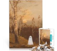 Puzzles de 1000 pièces pour Adultes Fantôme Vintage Mignon et Effrayant Casse-tête pour Offrir en Cadeau à Toute la Famille 38x26cm