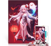 Puzzles de 1000 pièces pour Adultes Fille d'anime avec Une Lanterne Difficile Difficile Cadeaux pour Les Amis et la Famille 50x70cm