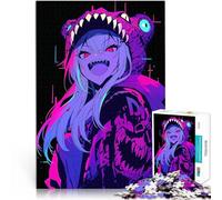 Puzzles de 1000 pièces pour Adultes Fille Monstre d'Anime Séjour Anti-Stress pour Tuer Le Temps Super Cadeau 52x38cm