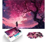 Puzzles de 1000 pièces pour Adultes Fille sous Un Cerisier Compétition de Vitesse Manuelle Cadeaux du Père Noël Secret 75x50cm