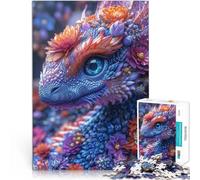 Puzzles de 1000 pièces pour Adultes Fleur de Dragon Séjour Anti-Stress pour Tuer Le Temps Car C'est Un pour Toute la Famille 38x26cm