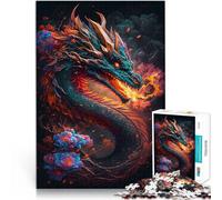 Puzzles de 1000 pièces pour Adultes Fleurs de Dragon Séjour Anti-Stress pour Tuer Le Temps Améliorer la mémoire 38x26cm