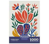 Puzzles De 1000 Pièces pour Adultes Floral Abstract Art Print Puzzles pour Adultes - Décoration Murale - Loisirs À Domicile - Cadeaux d'anniversaire Et De Noël Uniques 52x38cm/1000pcs