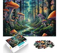 Puzzles de 1000 pièces pour Adultes Forêt Magique Fait de Bois pour Les 14 Ans et Plus Défi de Jeu éducatif De Superbes Cadeaux et Jouets。Taille：50x75cm/19.68x29.52pouce