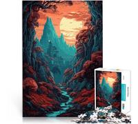 Puzzles de 1000 pièces pour Adultes Forteresse enchantée Séjour Anti-Stress pour Tuer Le Temps Une œuvre d'art 75x50cm