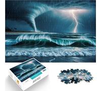 Puzzles de 1000 pièces pour Adultes Foudre de tornade Tropicale Compétition de Vitesse Manuelle Décoration Parfaite 50x70cm