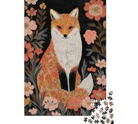 Puzzles De 1000 Pièces pour Adultes Fox Wall Art Print Puzzles pour Adultes - Jeux À Faire Soi-même - Cadeau d'anniversaire - Jeu Stimulant - Cadeaux 52x38cm/1000pcs
