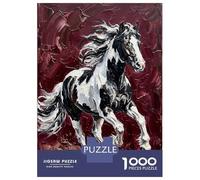 Puzzles De 1000 Pièces pour Adultes Galloping Paint Horse Painting Puzzles pour Adultes - Jeu De Réflexion Et Anti-Stress - Cadeau d'anniversaire Original 70x50cm/1000pcs