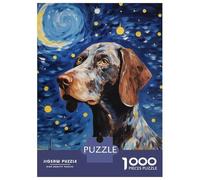 Puzzles De 1000 Pièces pour Adultes German Shorthaired Pointer Puzzle Jeu Familial Décoration Murale Cadeaux Uniques pour Anniversaire Et Noël 38x26cm/1000pcs