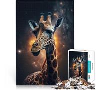 Puzzles de 1000 pièces pour Adultes Girafe néon Jeux éducatifs Décoration d'intérieur Offrir en Cadeau à Toute la Famille 75x50cm