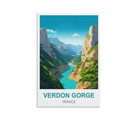 Puzzles de 1000 pièces pour Adultes,Gorges du Verdon France Puzzle Durable pour Adolescents, Jeu Classique et Stimulant pour Le Cerveau 52x38CM