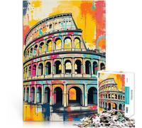 Puzzles de 1000 pièces pour Adultes Graffiti Art du Colisée Entraînez Votre Cerveau et Vos Mains Cadeau pour Les Anniversaires 50x70cm