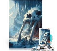 Puzzles de 1000 pièces pour Adultes Grotte du Crâne dans la Glace Apprentissage éducatif est idéal comme Cadeau pour Toute la Famille 52x38cm
