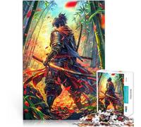 Puzzles de 1000 pièces pour Adultes Guerrier samouraï animé Séjour Anti-Stress pour Tuer Le Temps Idées Cadeaux 38x52cm