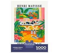 Puzzles De 1000 Pièces Pour Adultes Henri Matisse Cow in Bathtub Art Print Puzzle Pour Adolescents - Cadeau D'anniversaire - Difficile Et Stimulant - Cadeaux Uniques Pour Un Anniversaire Ou Noël 38x26
