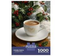 Puzzles De 1000 Pièces Pour Adultes Hot Chocolate with Holly Puzzle Pour Adolescents Course De Vitesse Manuelle Entraînez Votre Cerveau Et Vos Mains, Des Jouets Addictifs Pour Cultiver La Patience 38x
