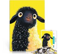 Puzzles de 1000 pièces pour Adultes Illustration Mignonne de Mouton Noir Jouets éducatifs Cadeau d'œuvre d'art 50x70cm