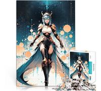 Puzzles de 1000 pièces pour Adultes Impératrice de l'espace de Style Anime Jeu de Quiz Liste de souhaits avec Le Père Noël 50x70cm
