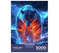 Puzzles De 1000 Pièces pour Adultes Infernal Winter - The Neon Bear Awakens Puzzle Jeux De Famille Difficile Difficile Cadeaux Uniques pour Anniversaire Et Noël 52x38cm/1000pcs