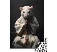 Puzzles De 1000 Pièces pour Adultes Japanese Rat Warrior Puzzles pour Adultes Jeux Relaxants Analyse Et Logique Activités Amusantes À La Maison, 38x26cm/1000pcs