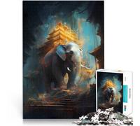 Puzzles de 1000 pièces pour Adultes Jardin enchanté des éléphants Difficile Difficile Renforcer l'amour Entre Les Couples 75x50cm