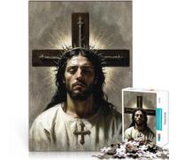 Puzzles de 1000 pièces pour Adultes Jésus-Christ Défi Difficile pour soulager Le Stress est idéal comme Cadeau pour Toute la Famille 52x38cm