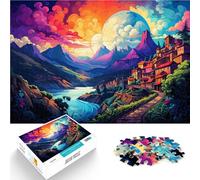 Puzzles de 1000 pièces pour Adultes Jeu de paysages Jouets 26x38 cm Aidez Le Cerveau à exercer des Jouets addictifs pour cultiver la Patience