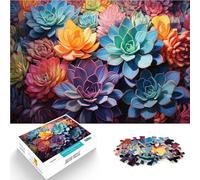 Puzzles de 1000 pièces pour Adultes Jeux de Famille Amusants avec des Fleurs et des gribouillis 26 x 38 cm avec Affiche et fiche de Questions-réponses Assorties pour Les Enfants de 14 Ans