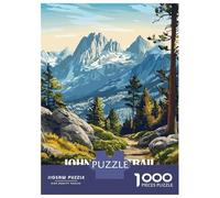 Puzzles De 1000 Pièces pour Adultes John Muir Trail Landscape Illustration Puzzle pour Adolescents Améliore La Mémoire Chaque Pièce Est Unique - Jouets Et Jeux Éducatifs 38x26cm/1000pcs