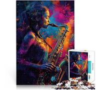 Puzzles de 1000 pièces pour Adultes Joueur de Saxophone en Couleur Analyse et logique est idéal comme Cadeau pour Toute la Famille 52x38cm