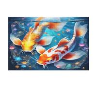 Puzzles De 1000 Pièces pour Adultes, Koi Poisson, Puzzles Créatifs pour Adultes Et Enfants, Jeu Éducatif pour Enfant Adulte (75×50cm)