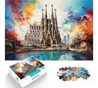 Puzzles de 1000 pièces pour Adultes La Sagrada Familia Offre Anti-Stress en Cadeau pour Toute la Famille 14,96 po x 20,47 po pour Les 14 Ans