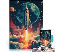 Puzzles de 1000 pièces pour Adultes Lancement d'une rétrofusée Défi Difficile pour soulager Le Stress Super Cadeau 52x38cm